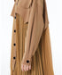 Pleated Patchwork Long Blouse